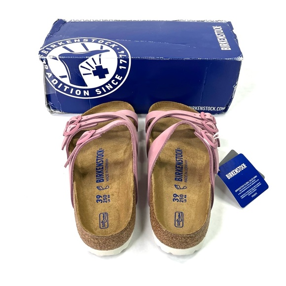 **SOLD**  Birkenstock Franca Leather Orchid Soft Footbed Sandals Ladies 8 Men 6 - Picture 5 of 16